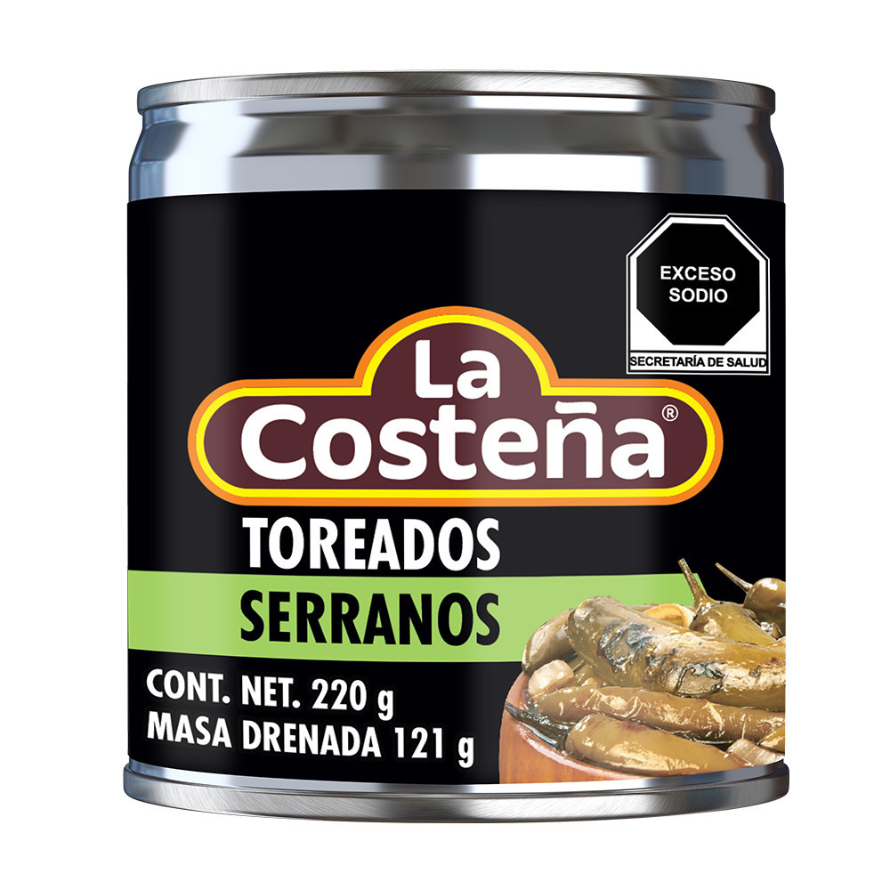 La Costena Serrano Toreados 220g Mexican Canned Hot Chilli Peppers